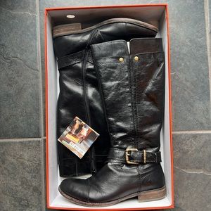 Miz Mooz Bono Knee-high Leather Boots, Black, Women’s US size 8